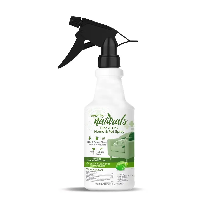 Vetality Naturals Flea & Tick Home & Pet Spray for Dogs & Cats