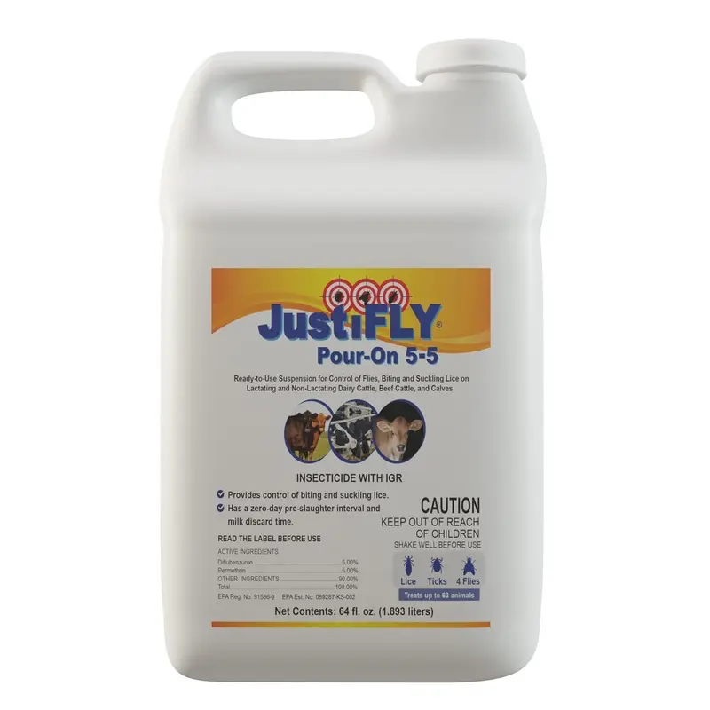 JustiFly Pour-On 5/5 Suspension Fly Control for Cattle