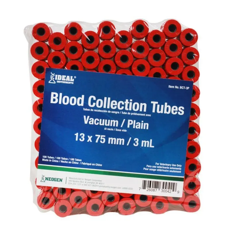 Ideal Blood Collection Vacuum Tubes, 100 ct
