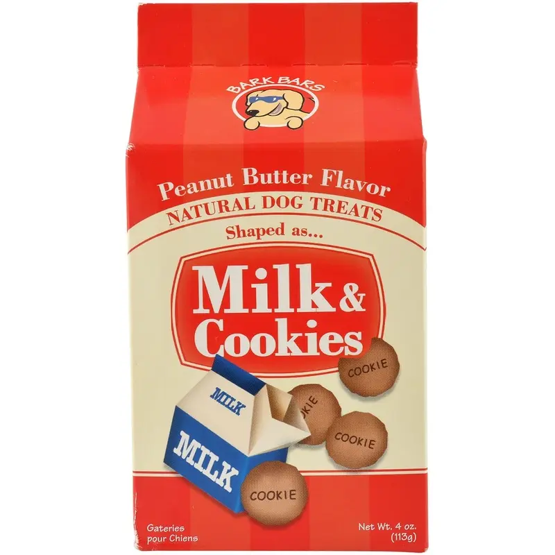 Bark Bars Milk & Cookies Natural Dog Treats, 4 oz