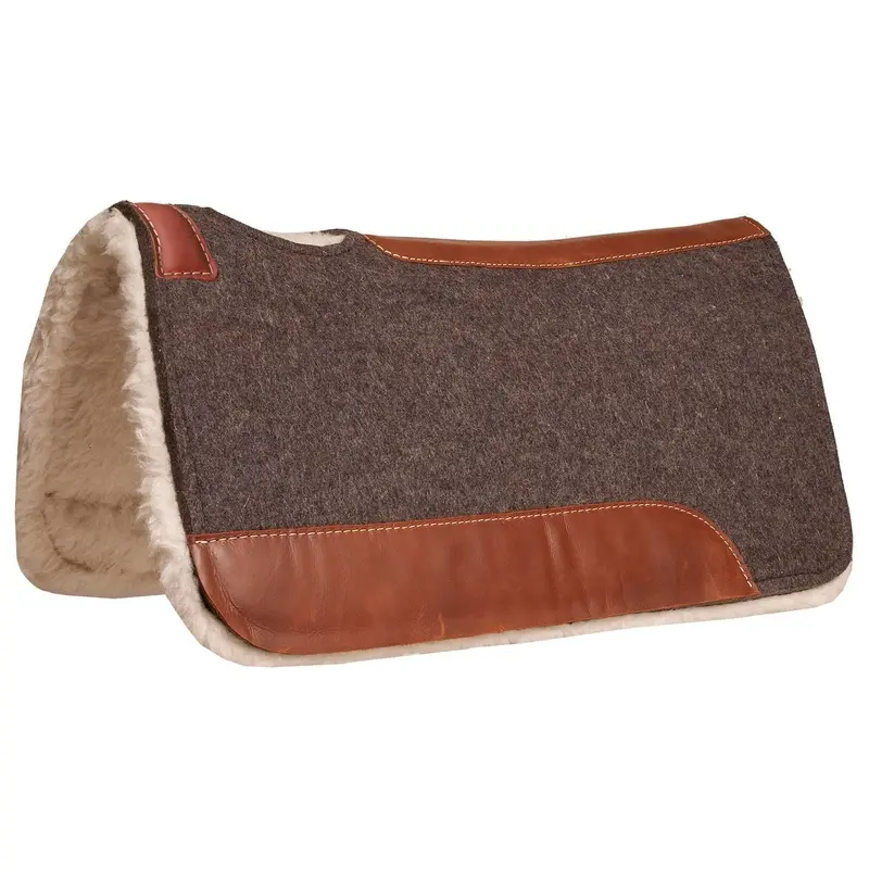 Blue Horse 100% Wool Contoured Saddle Pad with Fleece Bottom