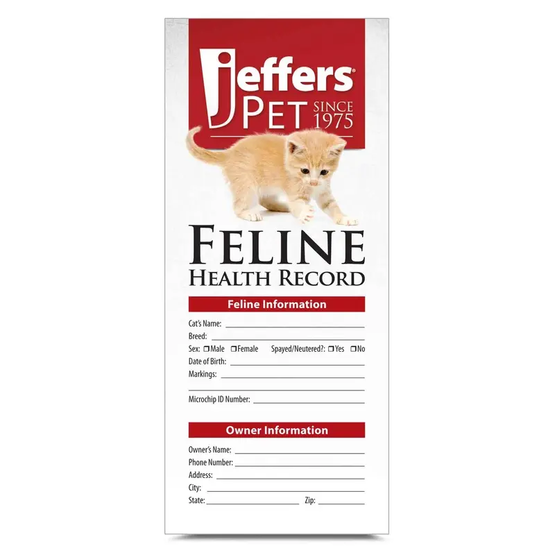 Jeffers Cat Health Records, 10 pk