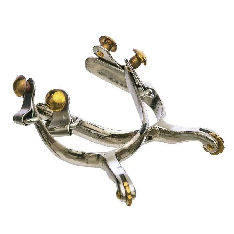 Jeffers Ladies' All-Around Stainless Steel Rosebud Spurs, Pair