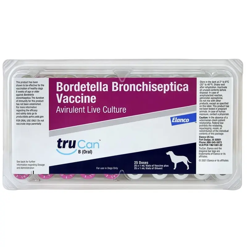 TruCan B (Oral Bordatella) Vaccine for Dogs, 25 Single Doses