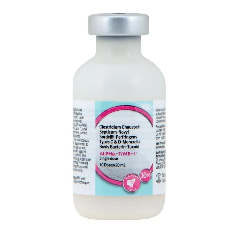 Alpha-7/MB-1 Cattle Vaccine for Blackleg & Pinkeye