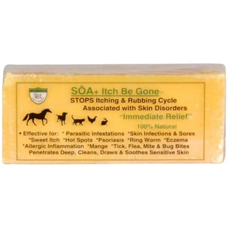 SOA+ Itch Be Gone 100% Natural Sulfur Soap Bar for Horses, Dogs, & Cats