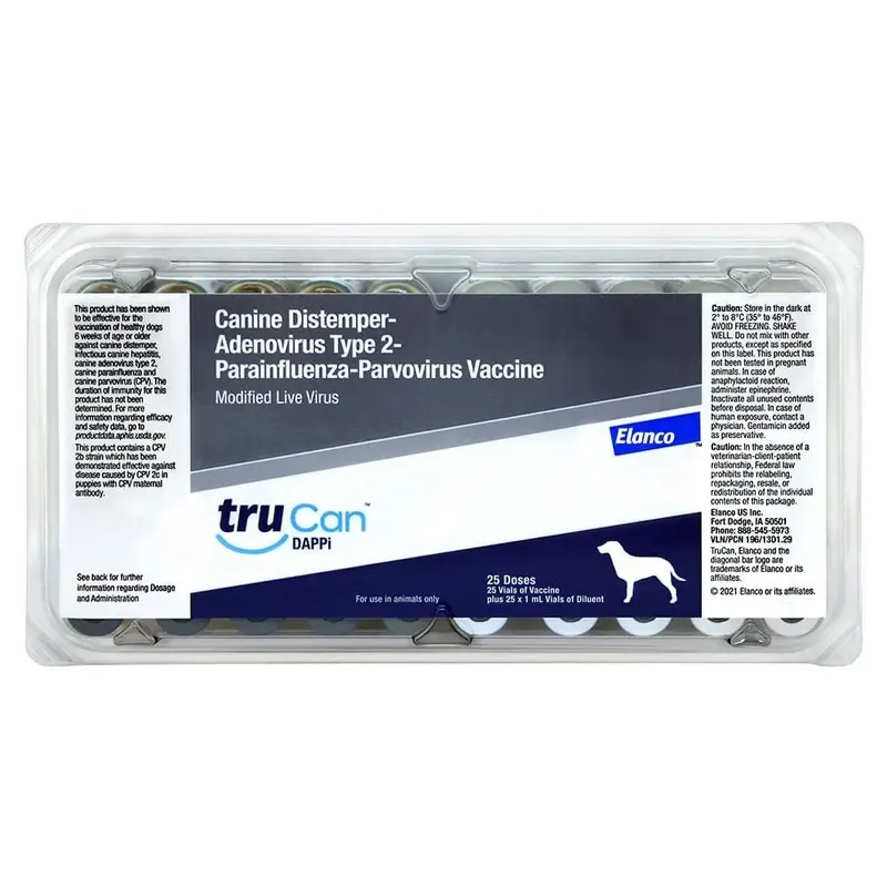 TruCan DAPPi Vaccine (formerly Duramune Max 5), 25 Single Doses