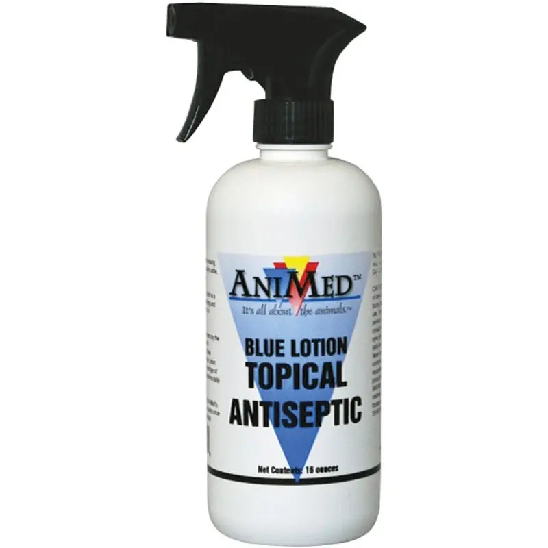 Animed Blue Lotion Topical Antiseptic Wound Dressing Spray, 16 oz