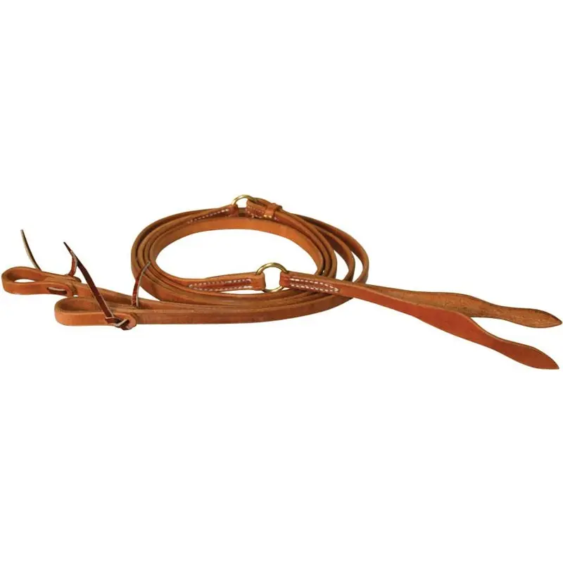 Berlin Leather Harness Leather Flat Romel Rein, 1/2" x 8'