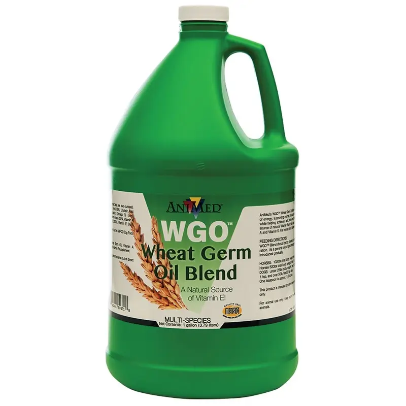 WGO Wheat Germ Oil Blend Vitamin E Liquid Supplement for Horses, Gallon