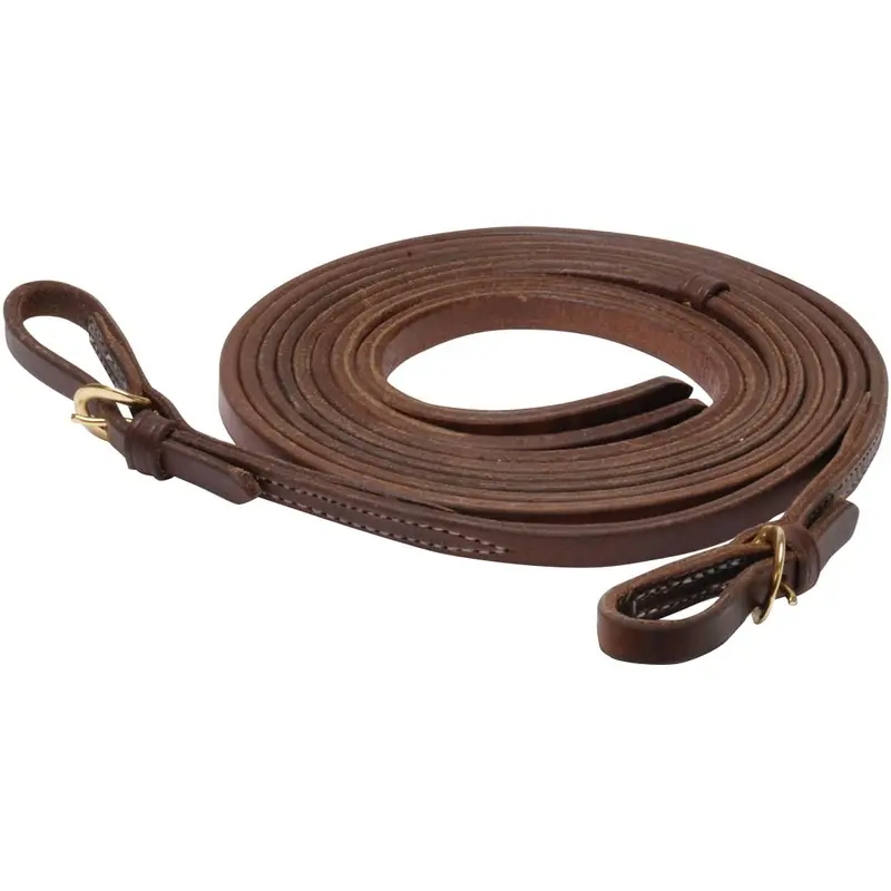 Berlin Leather Heavy Oiled Hermann Oak Split Reins, Water Loop Ends