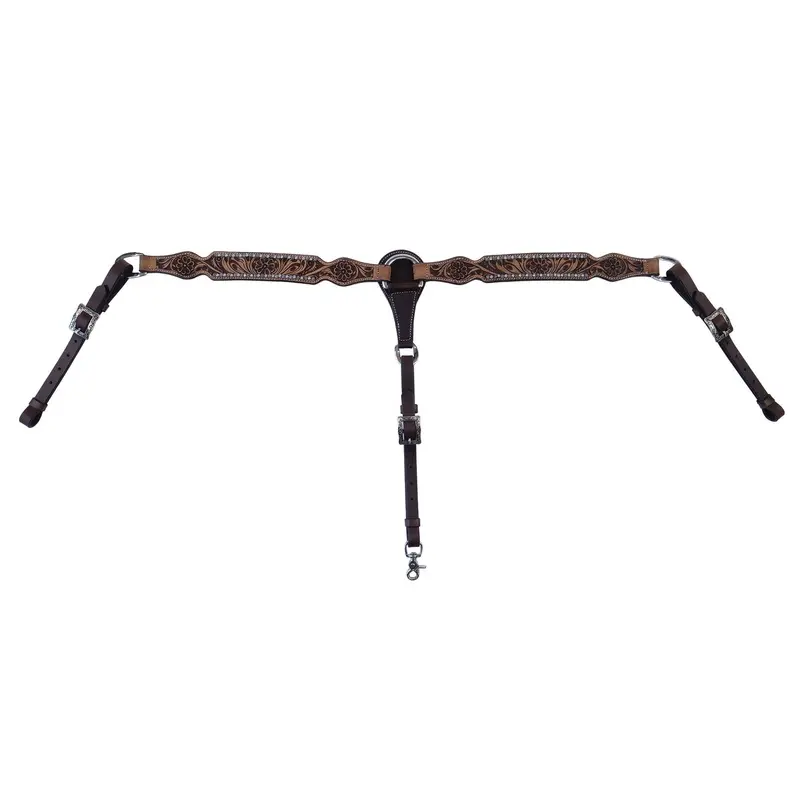 Cody Pro Flower Tooled Breast Collar