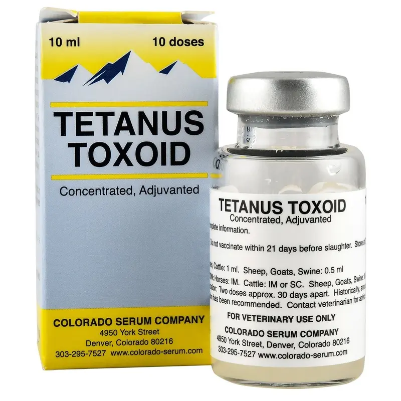 Tetanus Toxoid Concentrate Vaccine for Horses & Livestock