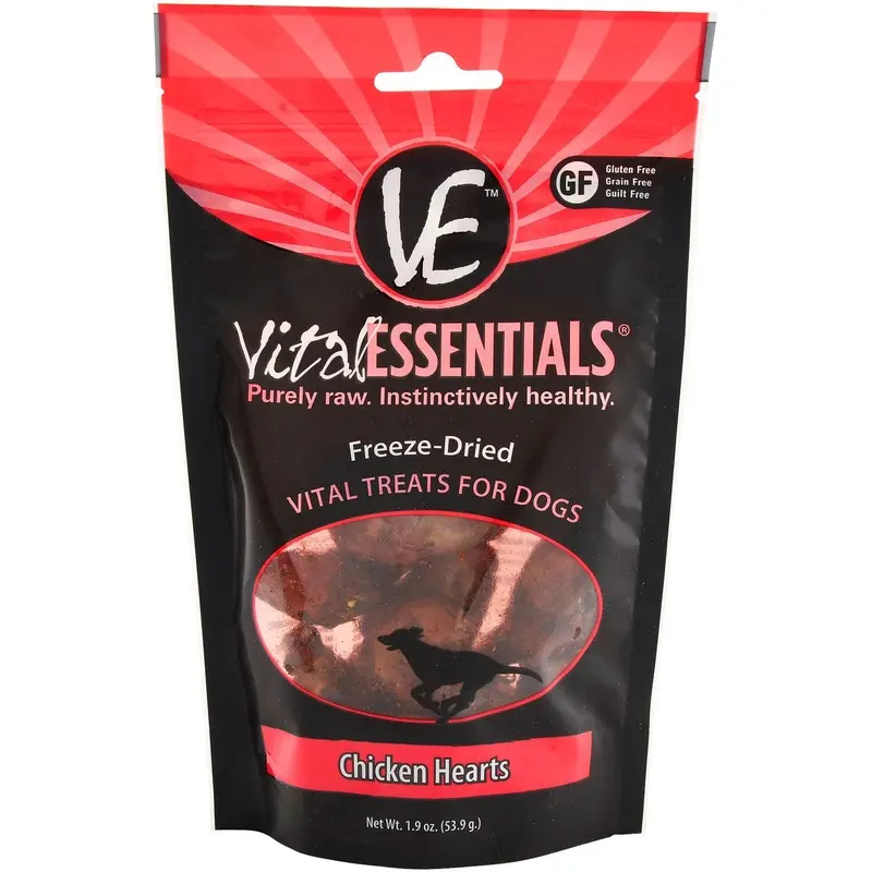 Vital Essentials Freeze-Dried Chicken Hearts Dog Treats