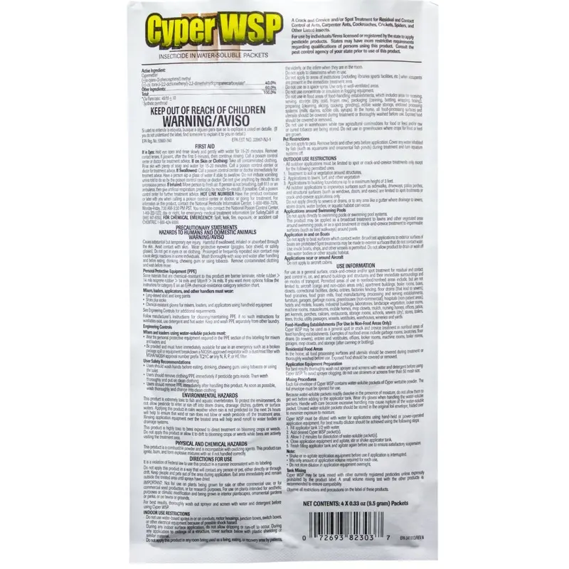 Cyper WSP Water Soluble Insecticide, 4 pack