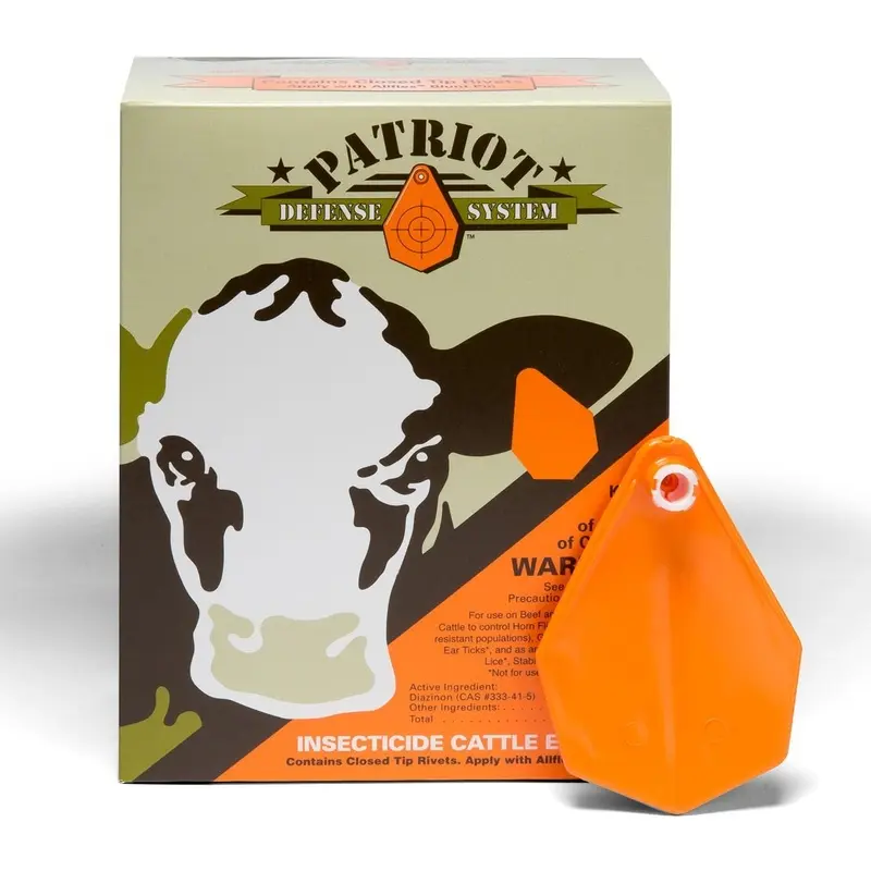 Patriot Insecticide Cattle Ear Tags, pkg of 20 Fly Tags