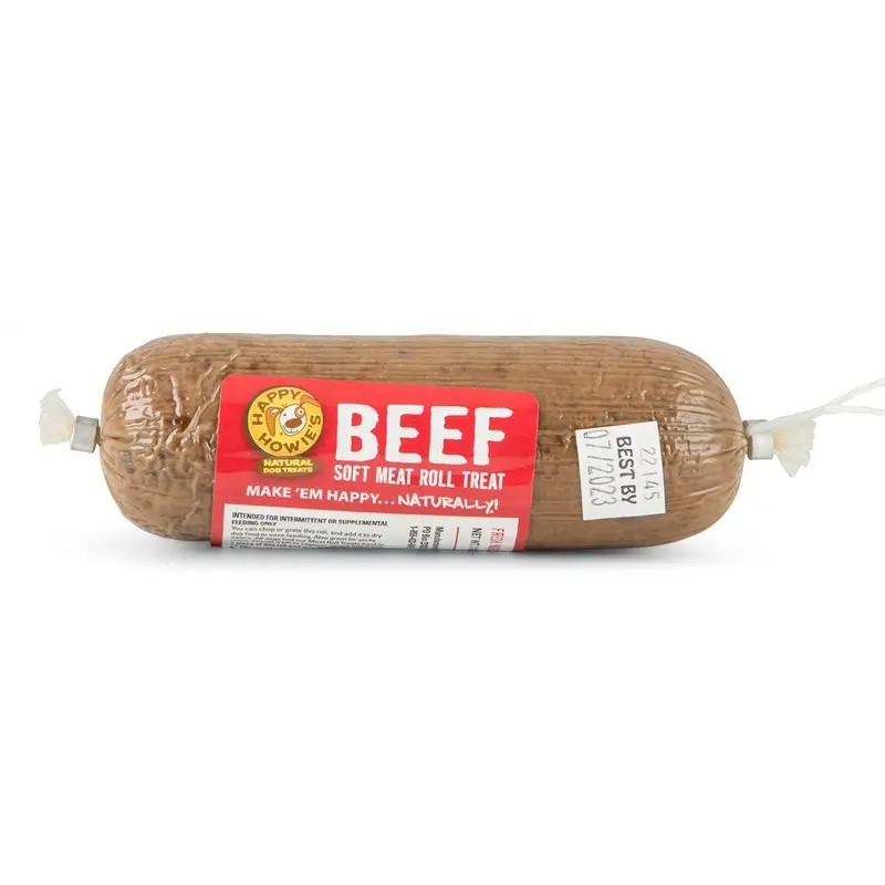Happy Howie's Gourmet Meat Roll for Dogs, Beef