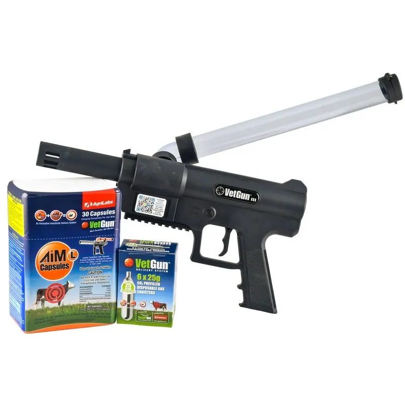 VetGun III AiM-L Cattle Fly Insecticide Delivery System - 30 Cow Starter Kit