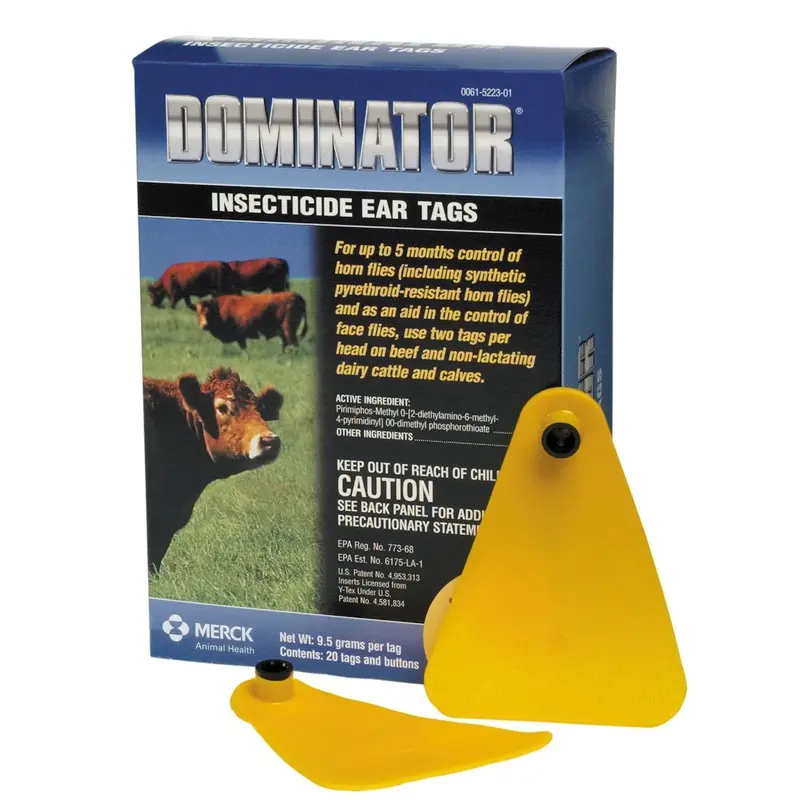 Dominator Cattle Insecticide Ear Tags, 20 Fly Tags