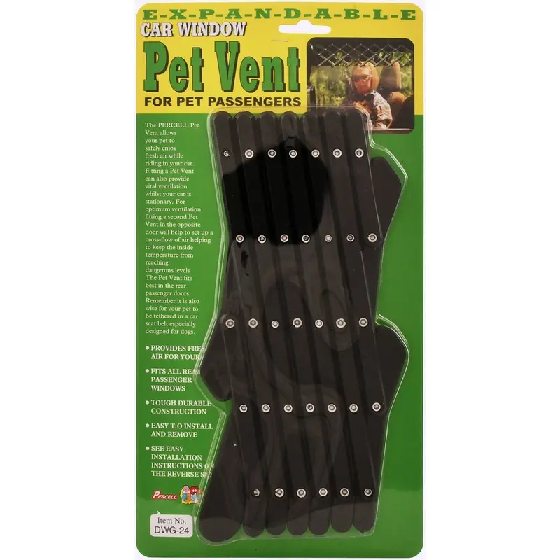Jeffers Expandable Car Window Vent for Pet Passengers