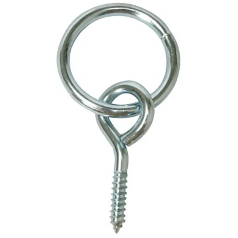 Jeffers Screw Type Hitching Ring with Screw Eye Hook, 10 ct