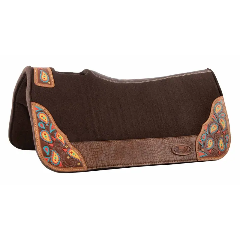 Tough1 Hand Painted Paisley Contoured Felt Saddle Pad
