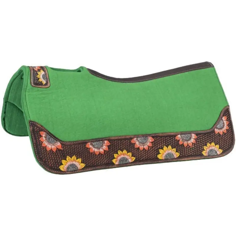 Tough1 Sunflower Contoured Felt Saddle Pad, 31" x 32"