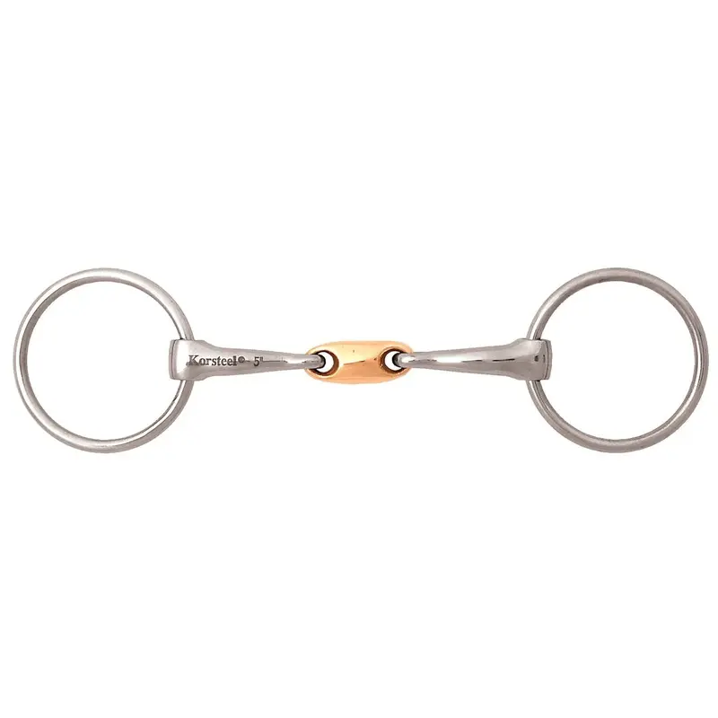 JP Korsteel Copper Oval Link Loose Ring Snaffle Bit