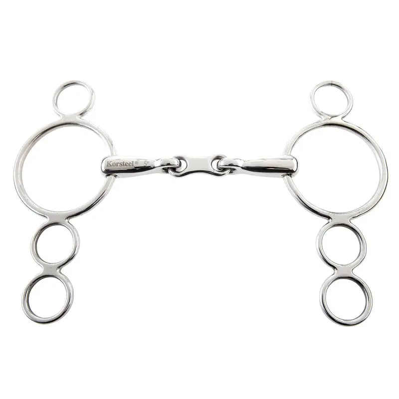 Korsteel French Link 3 Ring Dutch Gag Bit