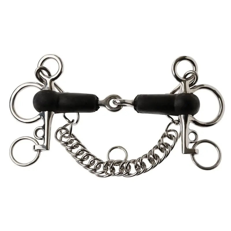 Korsteel Rubber Mouth Pelham Snaffle Bit