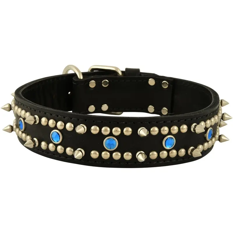 Latigo Protector Spiked, Studded & Jeweled Collar