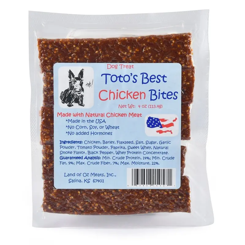 Toto's Best Chicken Bites Dog Treats, 4 oz