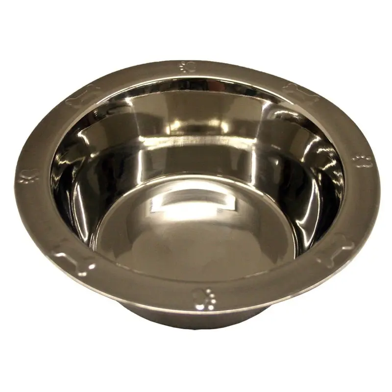 Embossed Regular Stainless Steel Bowl, 1 qt