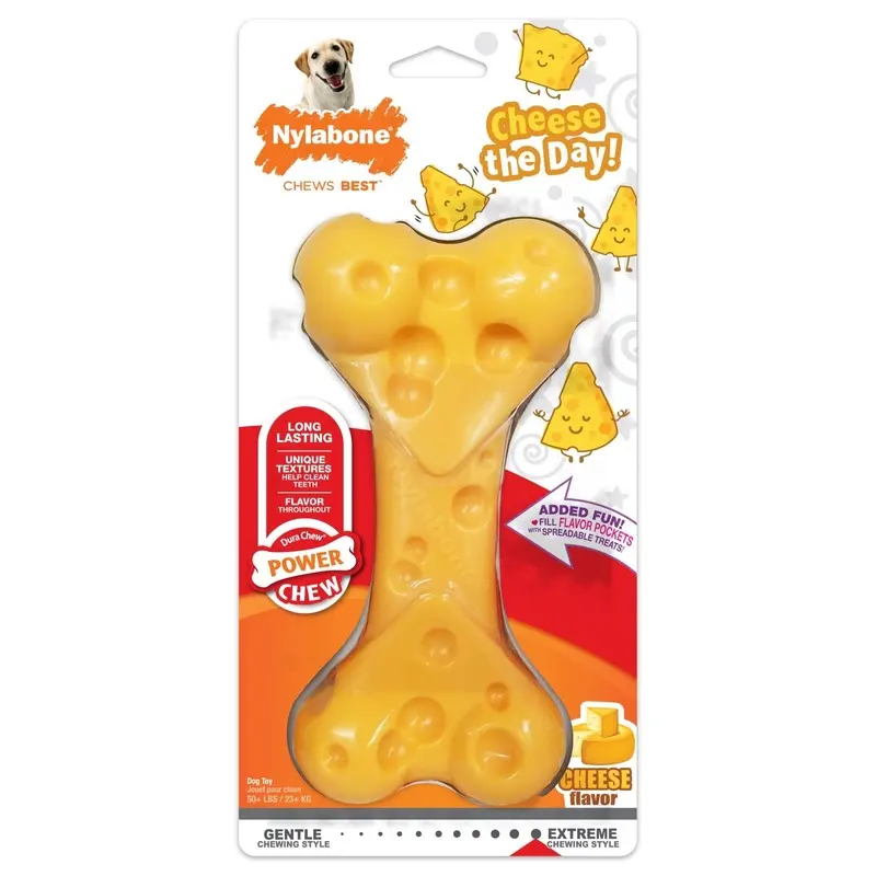 Power Chew Cheese Dog Toy, X-Large/Souper, 50+ lbs