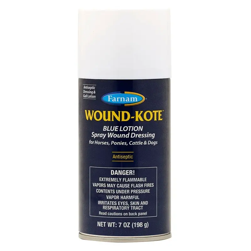 Farnam Wound-Kote Blue Lotion Spray Wound Dressing, 7 oz