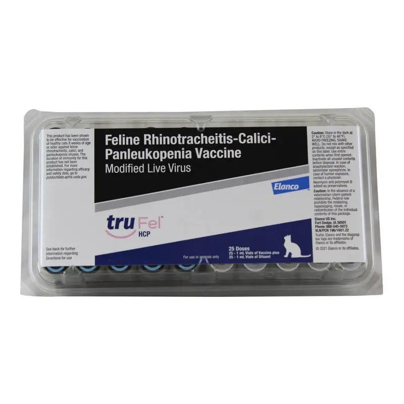 TruFel HCP Injectable Cat Vaccine, 25 x 1 mL Tray