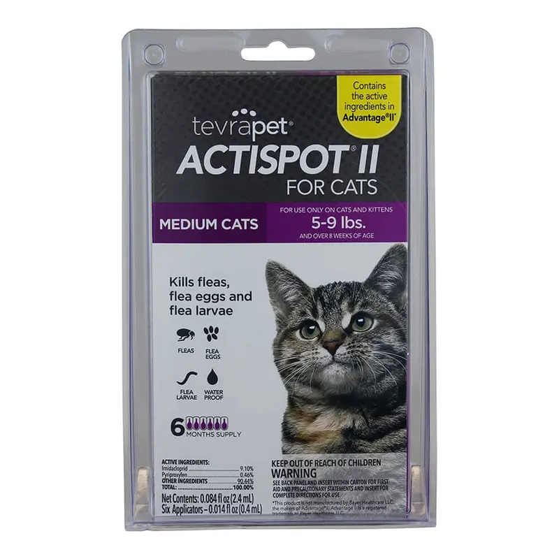 TevraPet Actispot II for Cats, 6 Month Supply
