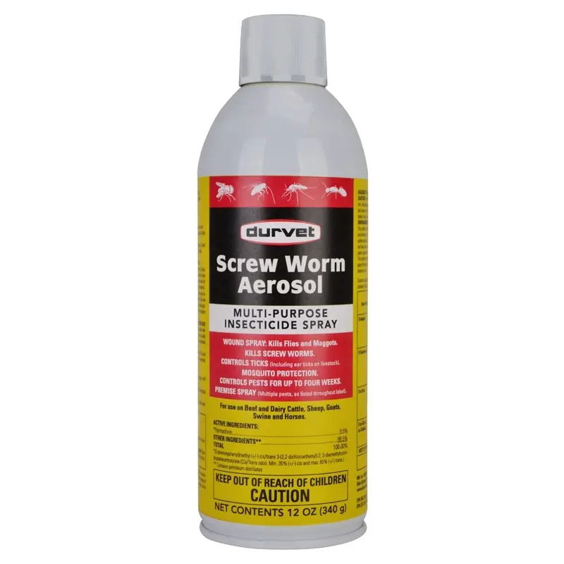 Screw Worm Aerosol Spray for Fly & Pest Control, 12 oz