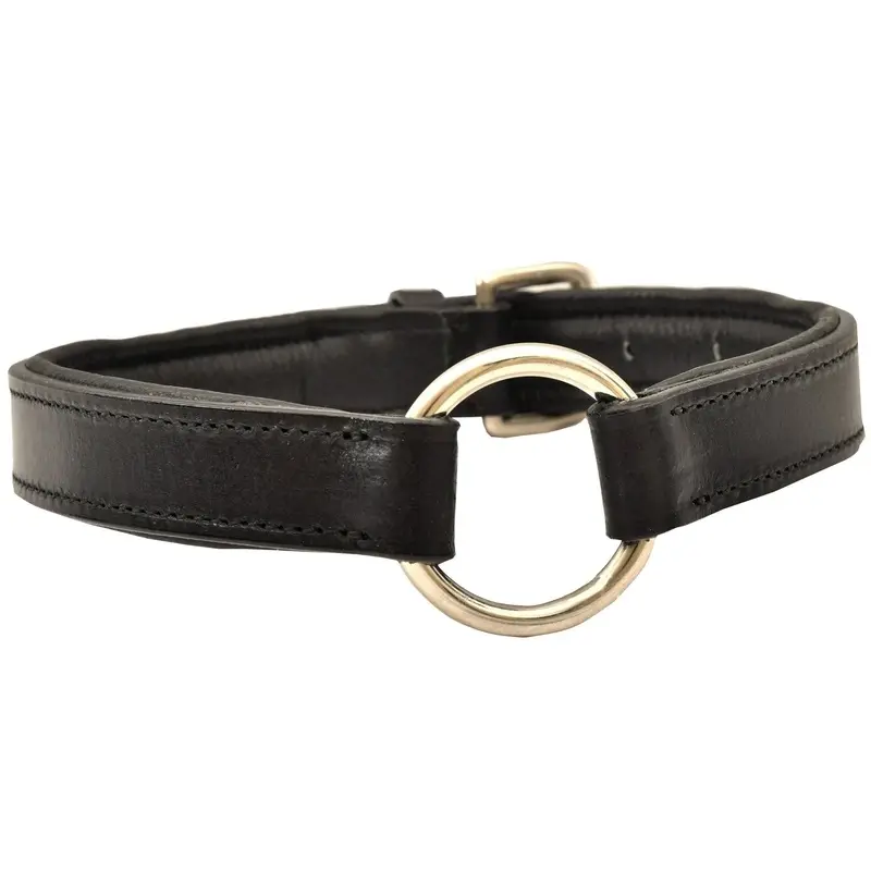 Jeffers Padded Black Leather Dog Collars