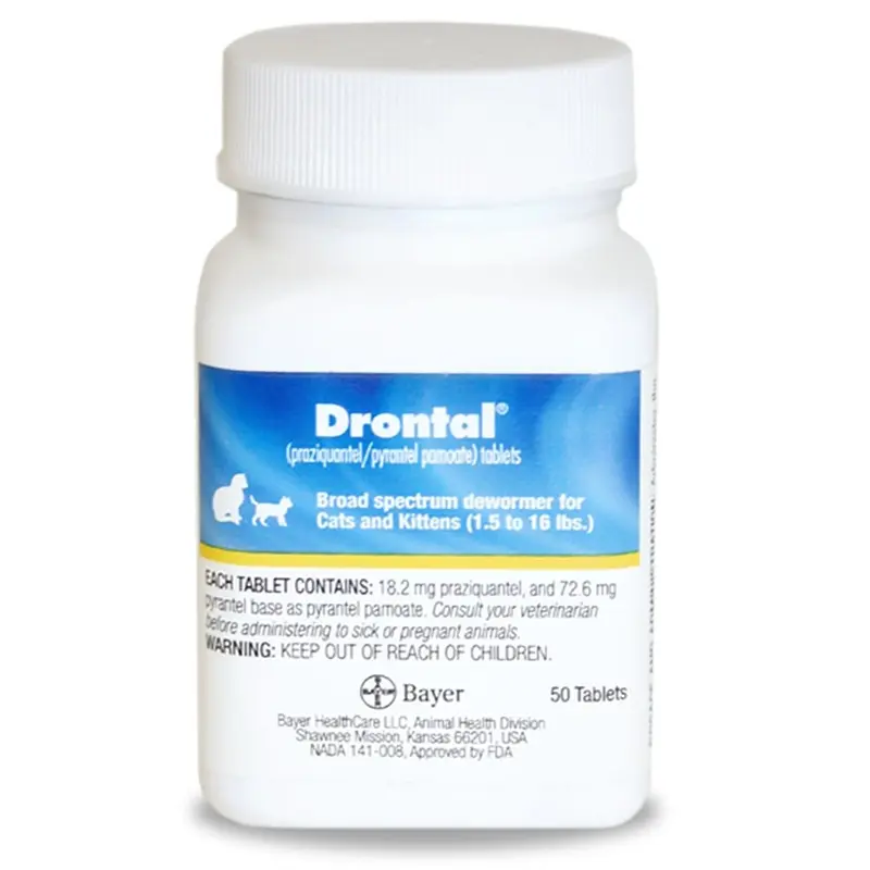 Drontal Broad Spectrum Dewormer, 50 Tablets