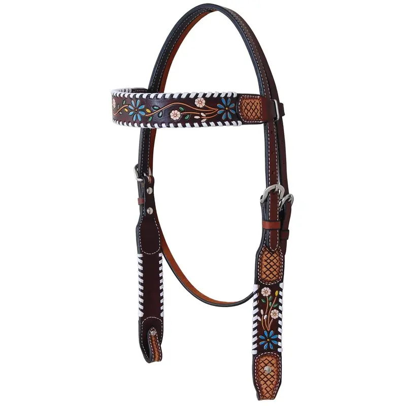 Rafter T Floral Vine Browband Headstall