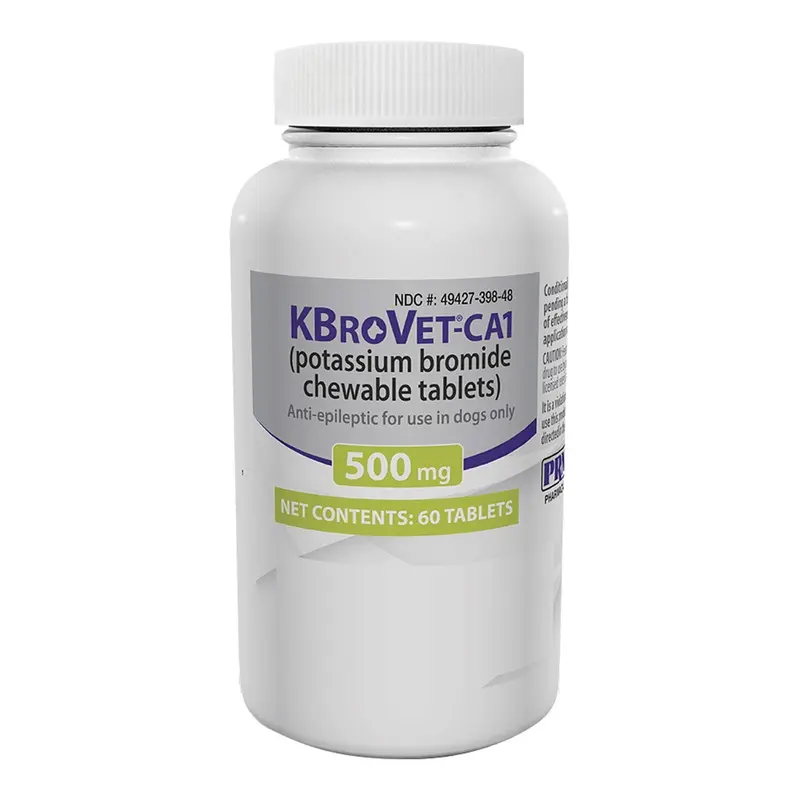 Rx KBroVet-CA1 (potassium bromide) Chewable Tablets for Dogs, 500mg, 60 ct