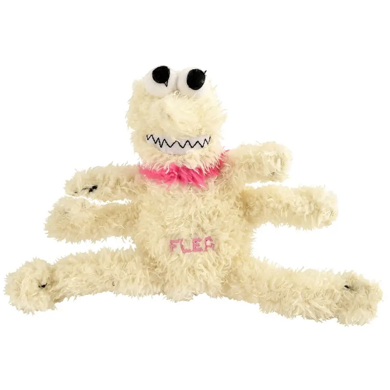 Small Plush Flea Dog Toy, 6"