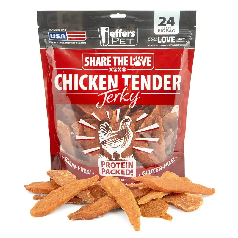 Jeffers Pet Chicken Jerky Dog Treats, 24 oz