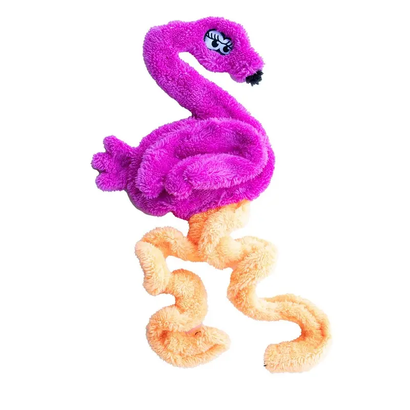 Duraplush Springy Flamingo Dog Toy, Medium