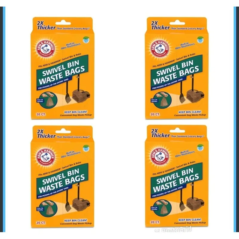 Arm & Hammer Swivel Bin Waste Bags 80ct (4 x 20ct)