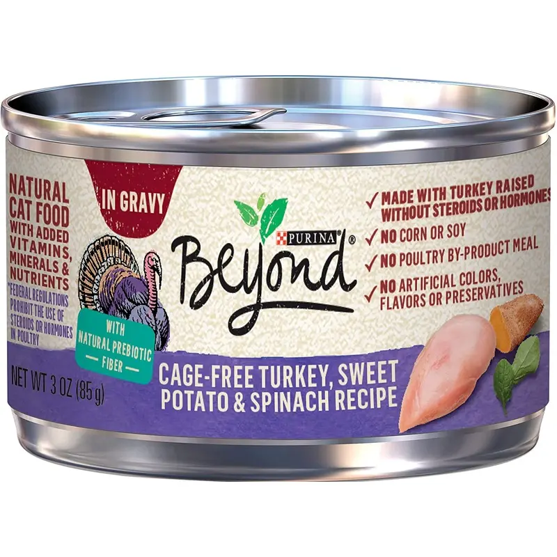 Purina Beyond Grain Free, Natural, Adult Wet Cat Food, Turkey & Sweet Potato in Gravy