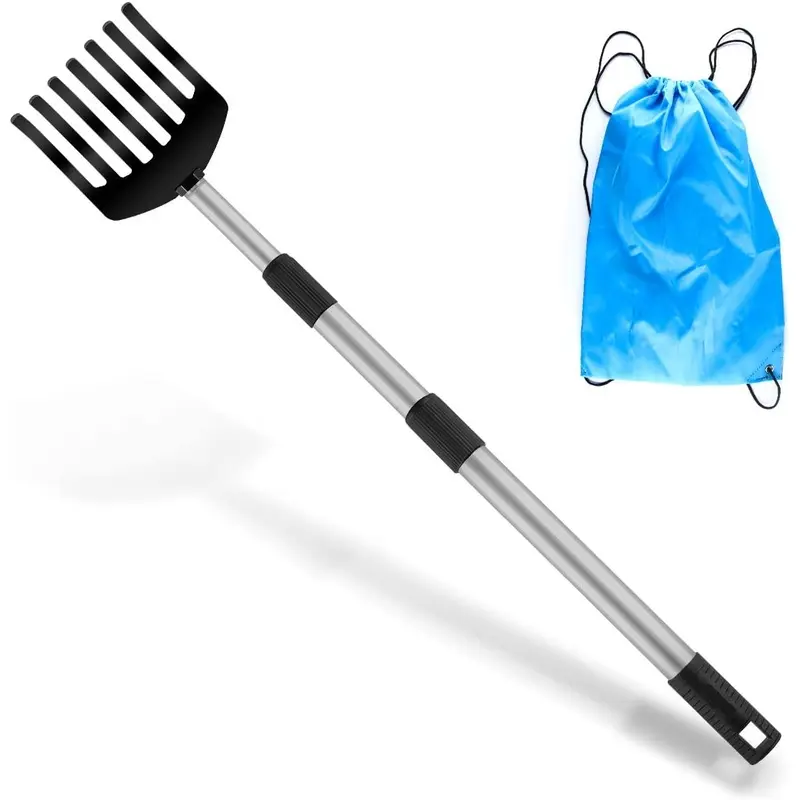 SKYFIELD Pooper Scooper Rake, 3-Stage Extendable Metal