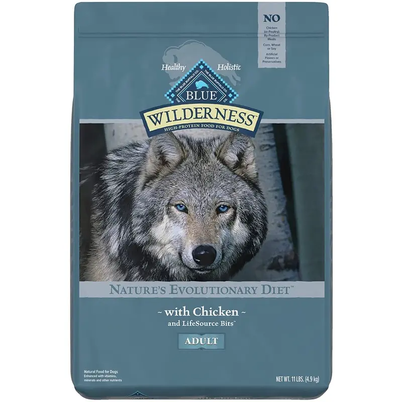 Blue Buffalo Wilderness High Protein, Natural Adult Dry Dog Food, Chicken 11-lb