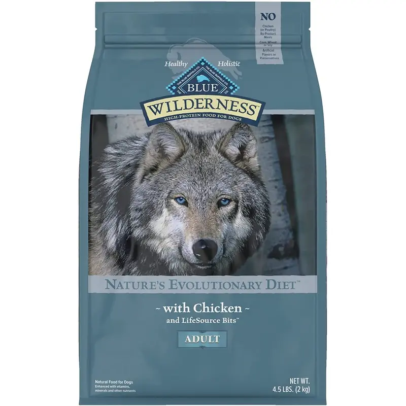 Blue Buffalo Wilderness High Protein, Natural Adult Dry Dog Food, Chicken 4.5-lb